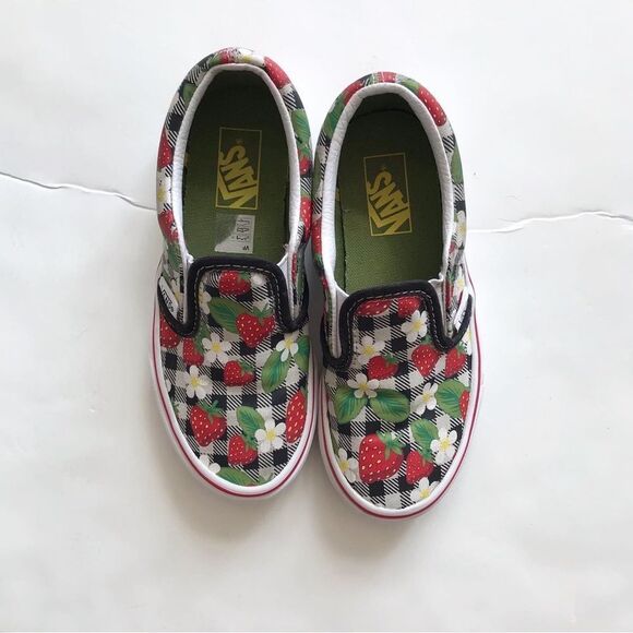 Vans strawberry print slip on sneakers VGUC size 13 kids: - Picture 5 of 8